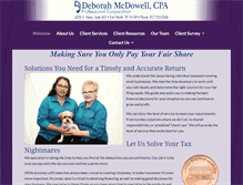 Tablet Screenshot of dmcdowellcpa.com